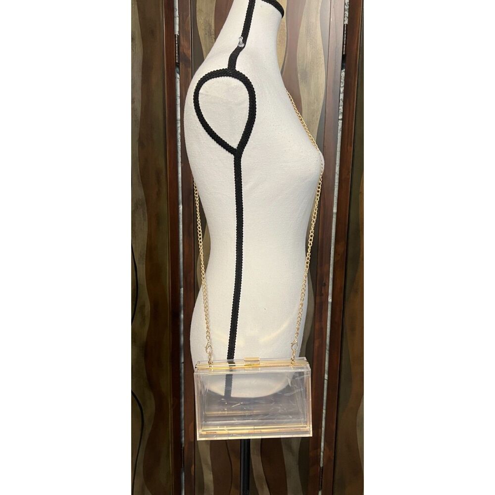 NWT WJCD Clear Acrylic/Lucite crossbody/clutch